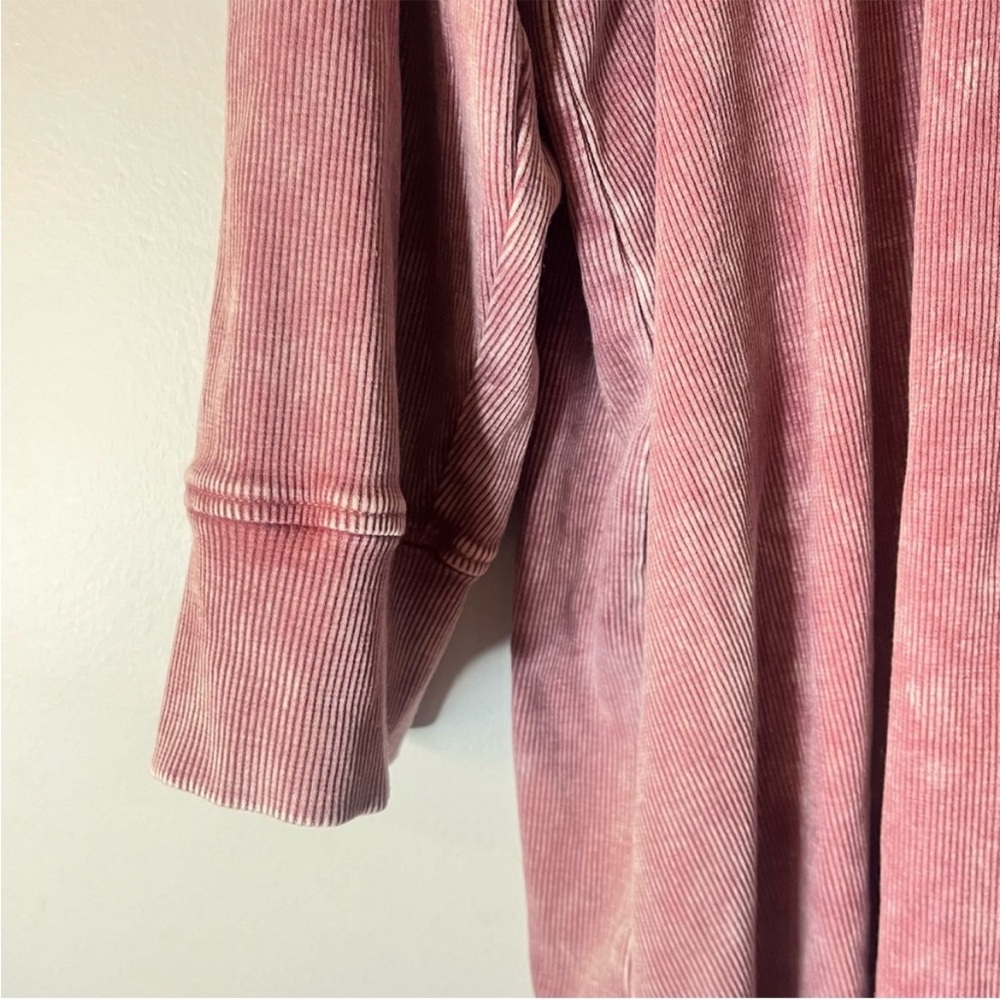 Anthropologie Jane & Delancey Mauve Ribbed
Burnout Sweatshirt Top Pullover Sz 2X - Picture 4 of 10